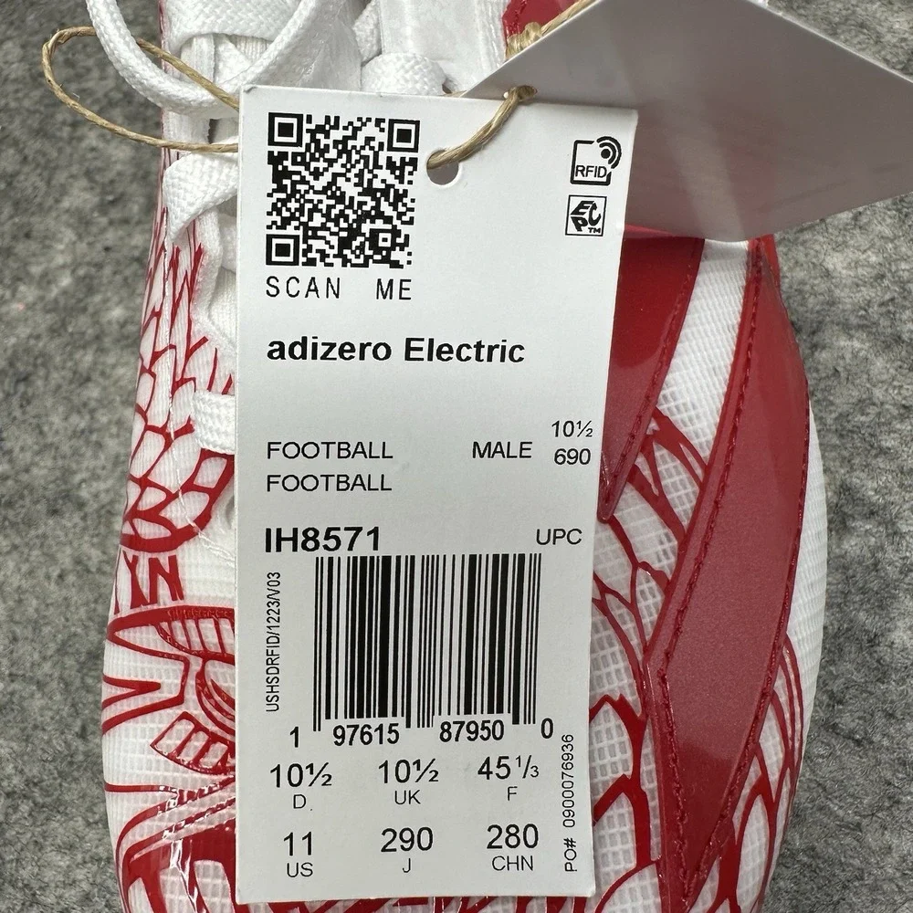 Adidas Adizero Electric Exotic Football Cleats Mens Size 11 Red White IH8571